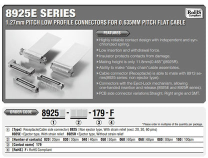 Kel-8925e-050-179-F IDC Socket Connector