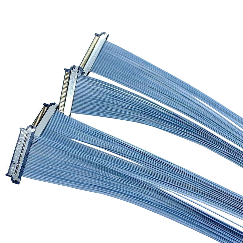 Extremely thin coaxial line for 40pin 0.4mm pitch security monitoring equipment