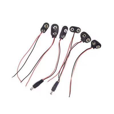 Low voltage copper rechargeable battery snaps to DC male 2.1 5.5mm converter power adapter cable