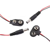 Low voltage copper rechargeable battery snaps to DC male 2.1 5.5mm converter power adapter cable