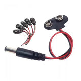 Low voltage copper rechargeable battery snaps to DC male 2.1 5.5mm converter power adapter cable