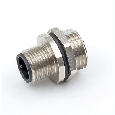 M12 Metal PCB Panel Mount Straight Pin Socket Waterproof IP67 Male Female Aviation Connector