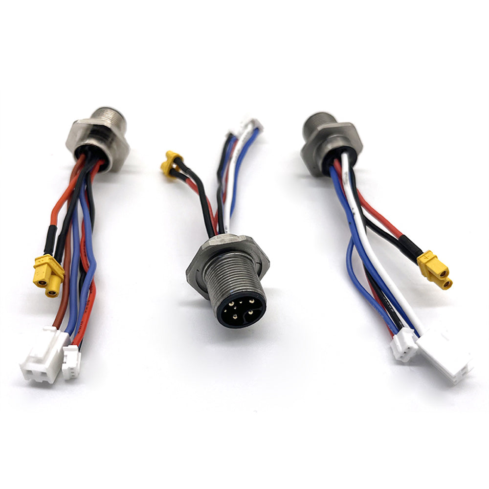 M12 to XT60 to XH2.54 Terminal Wire Flange Seat Aviation Plug Roud Connector Cable