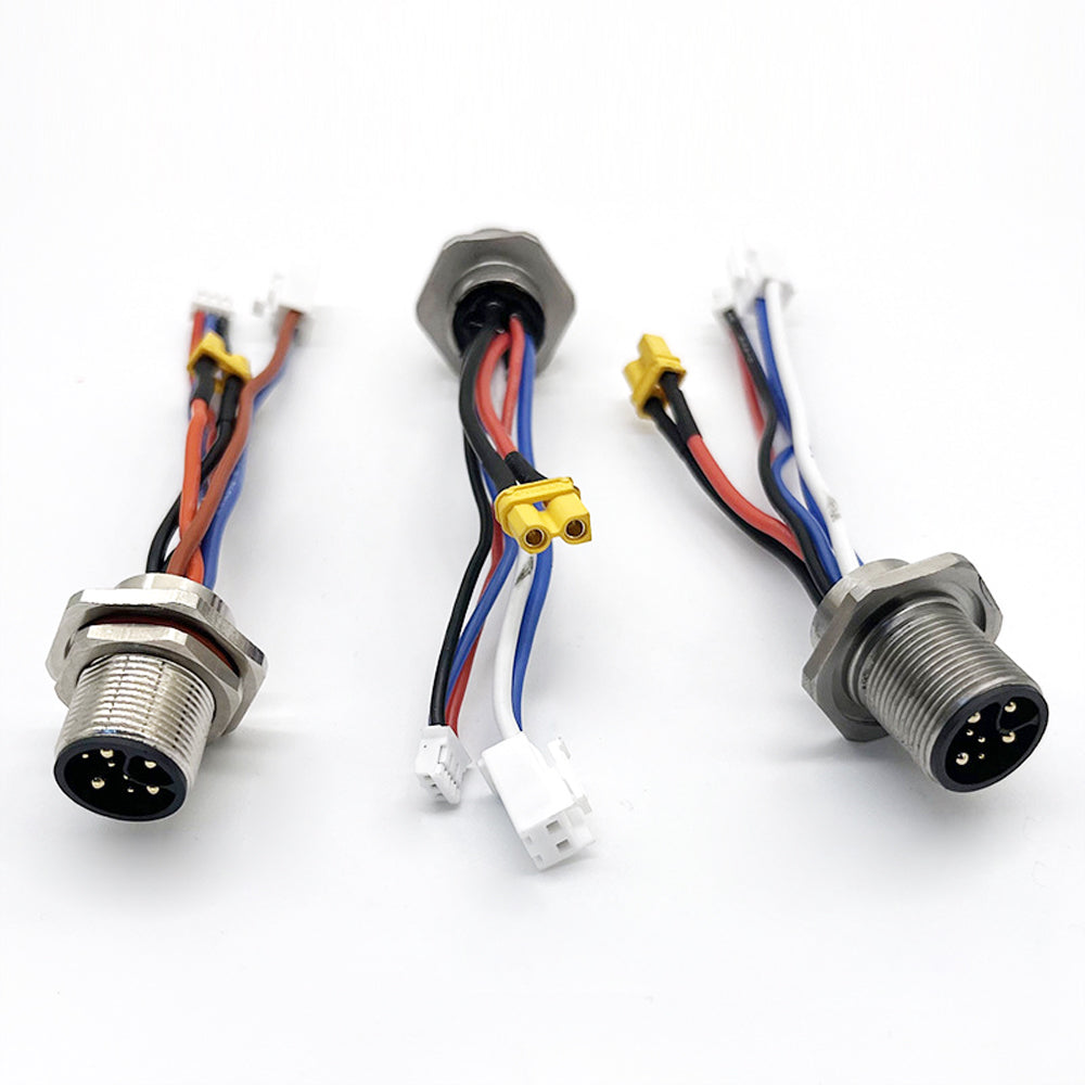 M12 to XT60 to XH2.54 Terminal Wire Flange Seat Aviation Plug Roud Connector Cable
