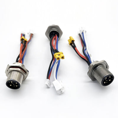 M12 to XT60 to XH2.54 Terminal Wire Flange Seat Aviation Plug Roud Connector Cable