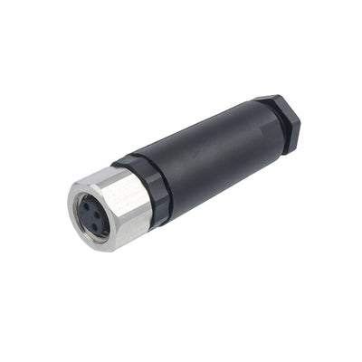 M8 Connector 3 4 Core Straight Male and Female Plug Screw 316L Stainless Steel Waterproof Aviation Plug
