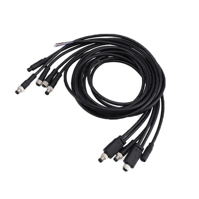 M8 Waterproof Connector Male and Female Adapter Splitter 1 to 2 PVC Cable