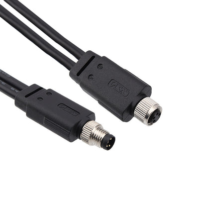 M8 Waterproof Connector Male and Female Adapter Splitter 1 to 2 PVC Cable