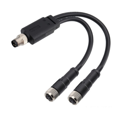 M8 Waterproof Connector Male and Female Adapter Splitter 1 to 2 PVC Cable