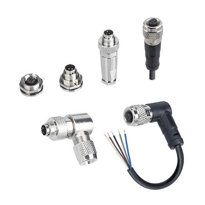 M9 Male 90° Right Angle Wire Connector 4-Pin Industrial Waterproof Cable Assembly