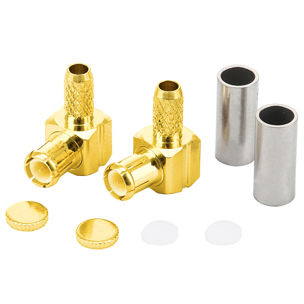 90° Elbow MCX-JW-1.5 Coaxial Terminal, Crimp MCX Male Connector for RG316 Wire