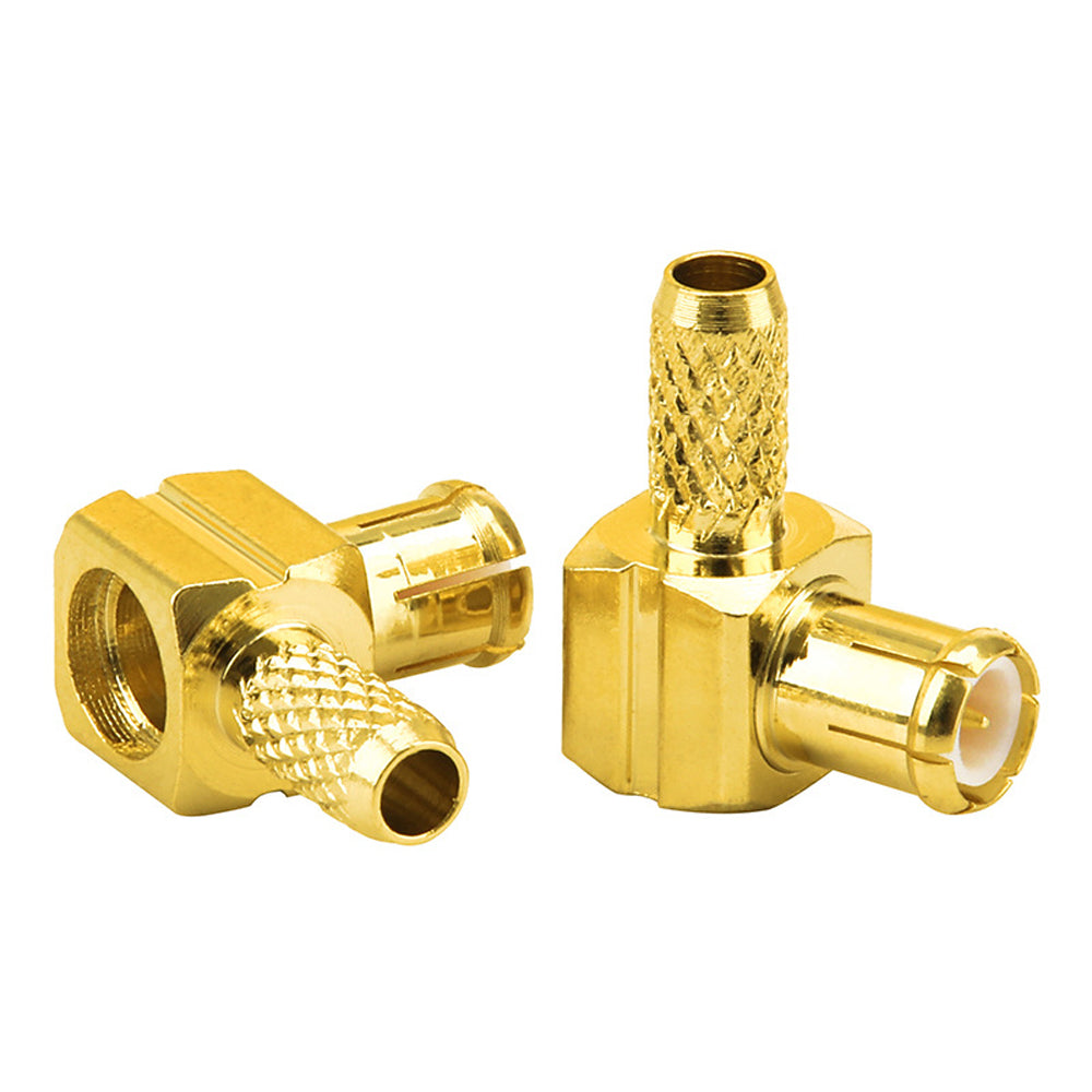 90° Elbow MCX-JW-1.5 Coaxial Terminal, Crimp MCX Male Connector for RG316 Wire