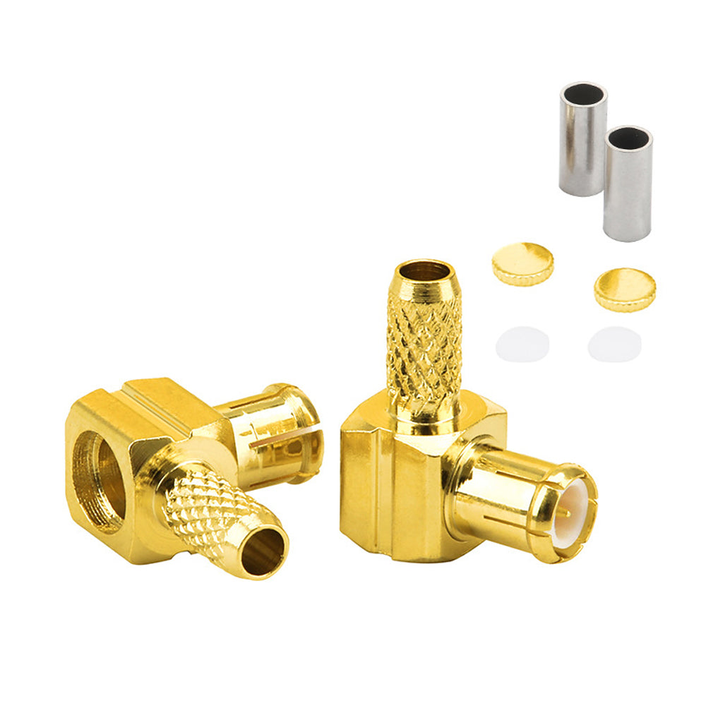 90° Elbow MCX-JW-1.5 Coaxial Terminal, Crimp MCX Male Connector for RG316 Wire