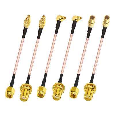 MMCX-JW to SMA-K Male and Female RF Coaxial Adapter Cable Elbow Connector Wire Harness