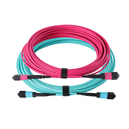 MPO-LC 12コア OM40 ギガビットマルチモードファイバー MPO-MPO マルチモードコネクタデータ高密度ファイバージャンパーケーブル