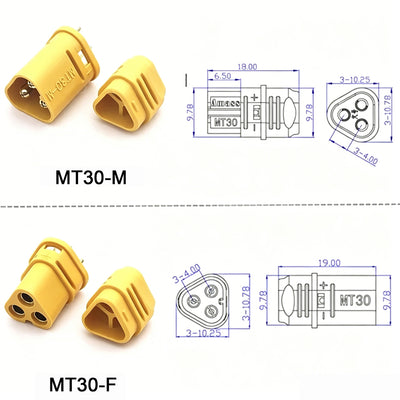 18AWG MT30 Banana Plug Wire for Drones & Balance Scooters