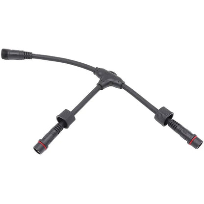 Male To Female Y Splitter Cable 3 Way Waterproof T Shape Connector Wire Harness