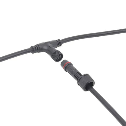 Male To Female Y Splitter Cable 3 Way Waterproof T Shape Connector Wire Harness
