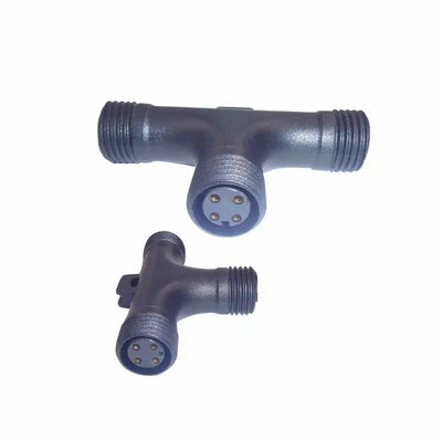 Male To Female Y Splitter Cable 3 Way Waterproof T Shape Connector Wire Harness