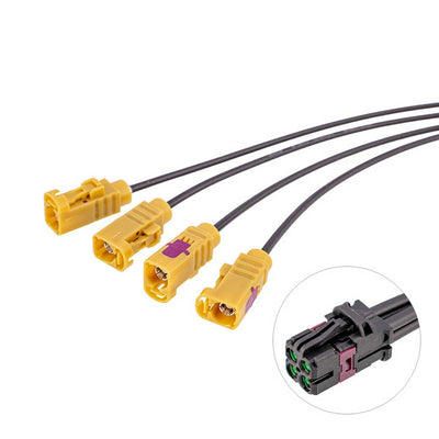 Mini-Fakra 4-in-1 Harness Connector Cable Assembly Automotive RF Coaxial Wire