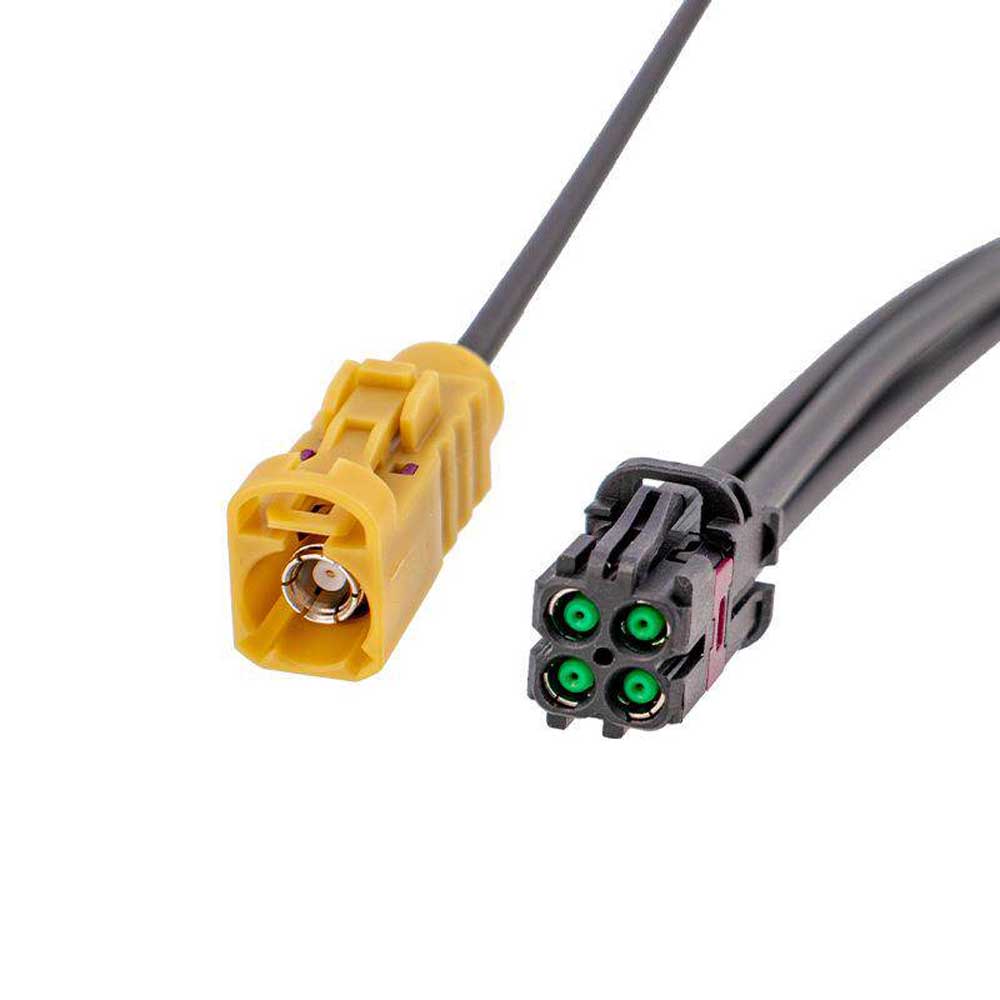 Mini-Fakra 4-in-1 Harness Connector Cable Assembly Automotive RF Coaxial Wire