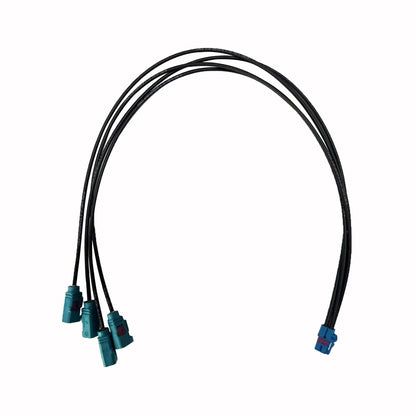 Mini Fakra 4 in 1 Female to Fakra Male Cable TE Mate Ax RF Connector Wire for Automotive