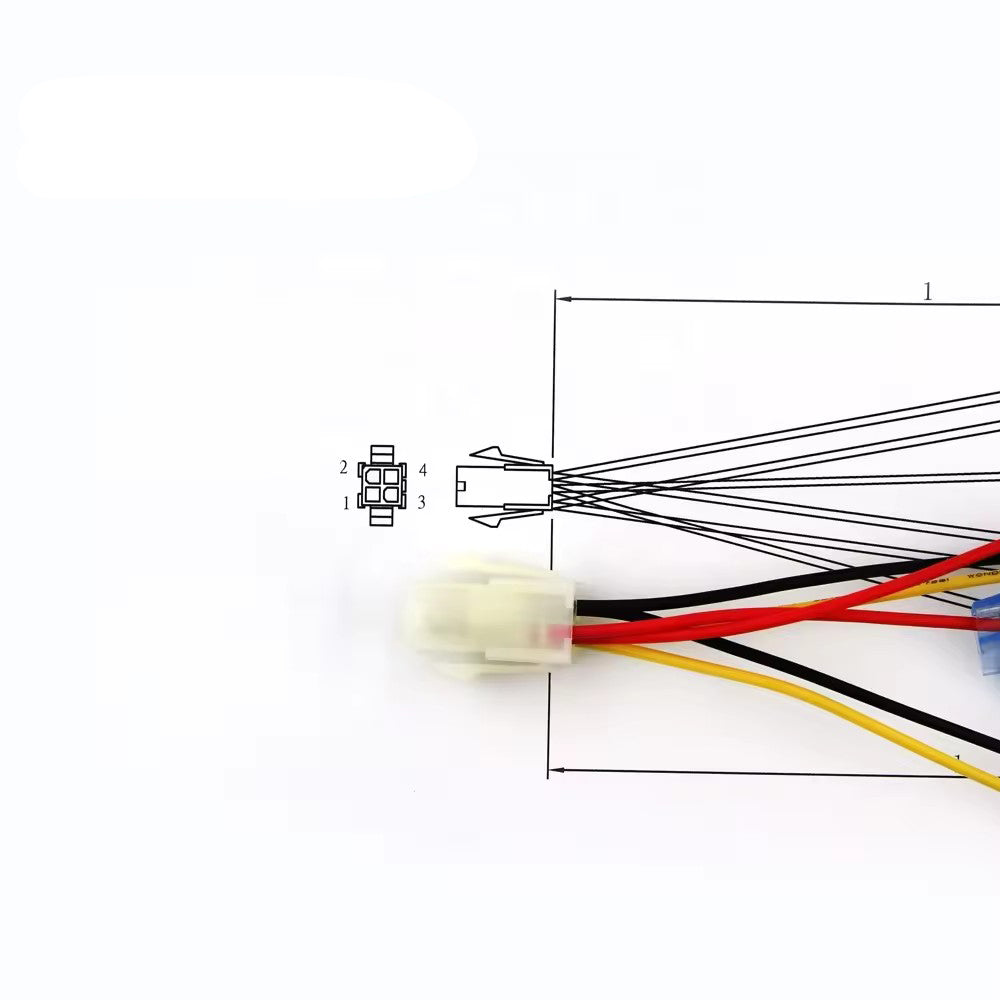 Molex 3950-2066 4 pin 4.20mm Pitch Male Connector UL1007 20awg Wire Harness