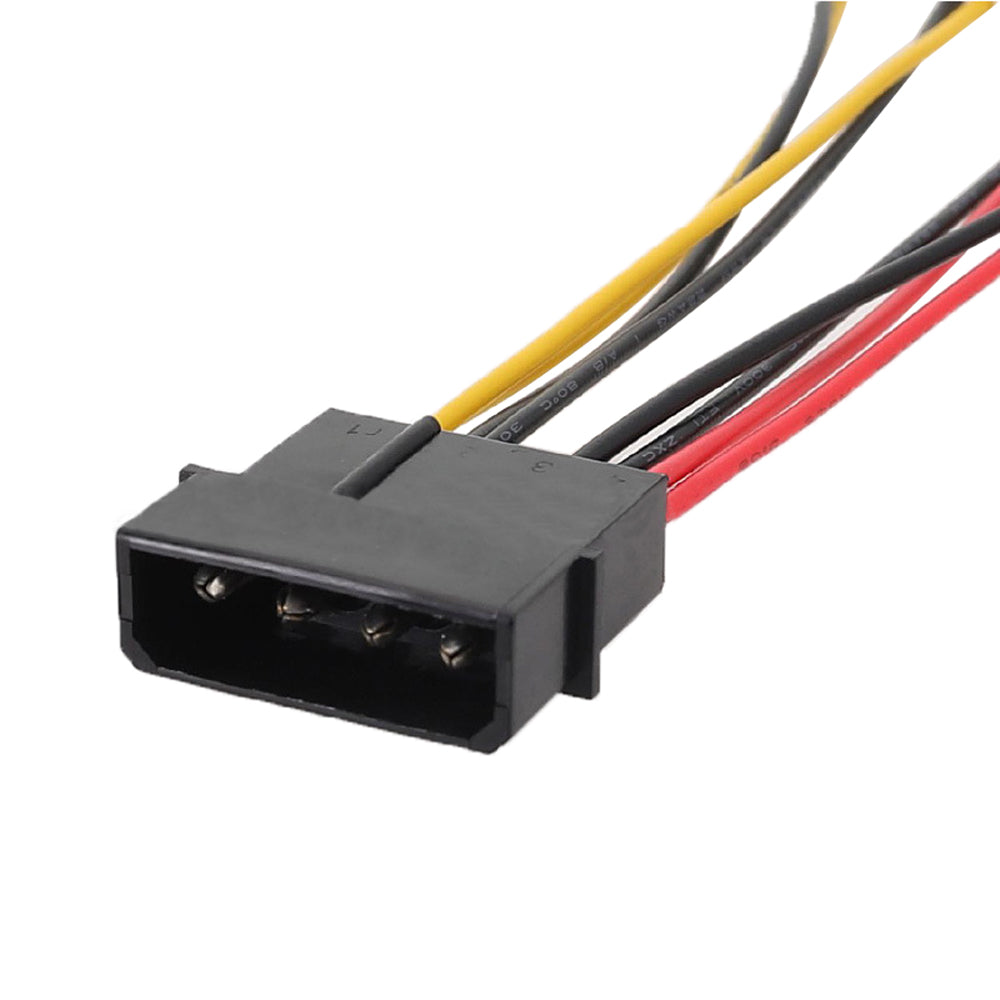 Large 4Pin Molex to 3/4Pin PC Fan Hub Cable with 5V/12V 2-Speed Control