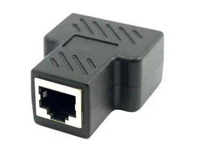 Network Splitter Double Adapter 1 to 2 Dual Female CAT6 RJ45 Splitter Internet Adapter Plug Connector