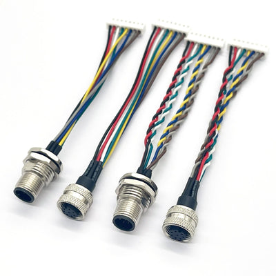 M12 Connectors Cable Rugged Compact Sealed Connectors Used for Signal Data and Power Connectivity in Industrial Control Applications.
