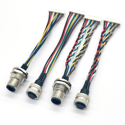 M12 Connectors Cable Rugged Compact Sealed Connectors Used for Signal Data and Power Connectivity in Industrial Control Applications.