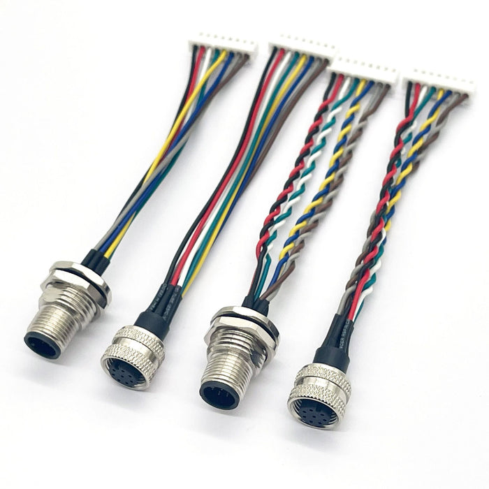 M12 Connectors Cable Rugged Compact Sealed Connectors Used for Signal Data and Power Connectivity in Industrial Control Applications.