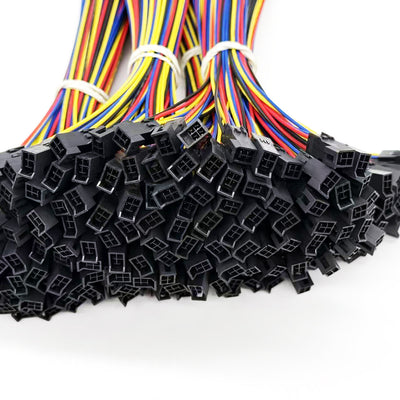 Molex2014441104 Nano-FitプラグハウジングTPA対応2.5mmピッチデュアルロウ4回路ブラックグローワイヤーハーネス金メッキケーブルアセンブリ