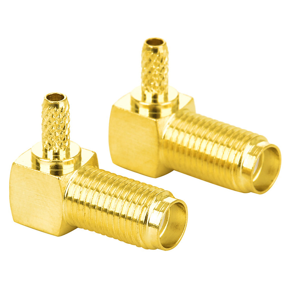 SMA-KW-1.5 90 Degree Elbow SMA Female Inner Pin RF Coaxial Crimp Terminal for RG316/RG174 Wire