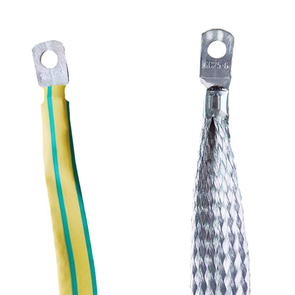 New energy vehicle charging pile grounding wire copper braided wire with terminal soft copper connection charging cabinet ground