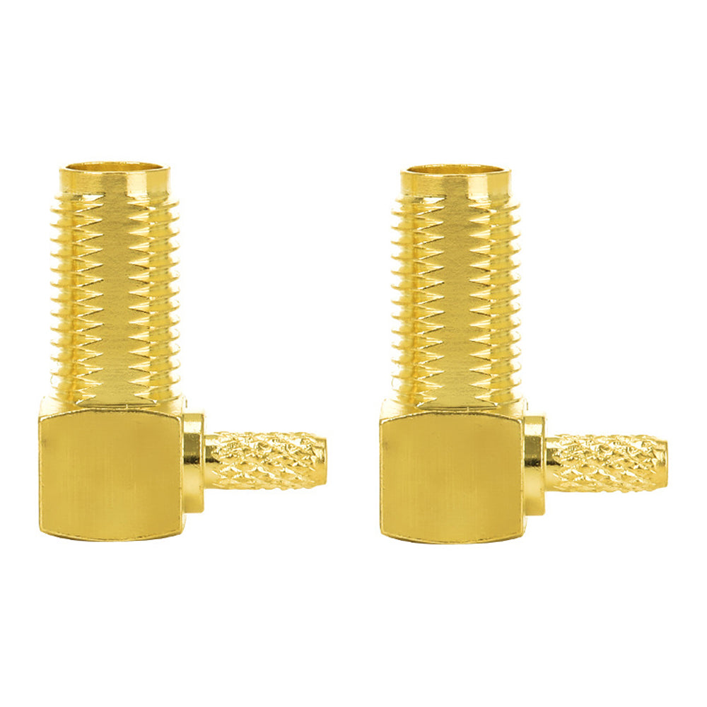 SMA-KW-1.5 90 Degree Elbow SMA Female Inner Pin RF Coaxial Crimp Terminal for RG316/RG174 Wire