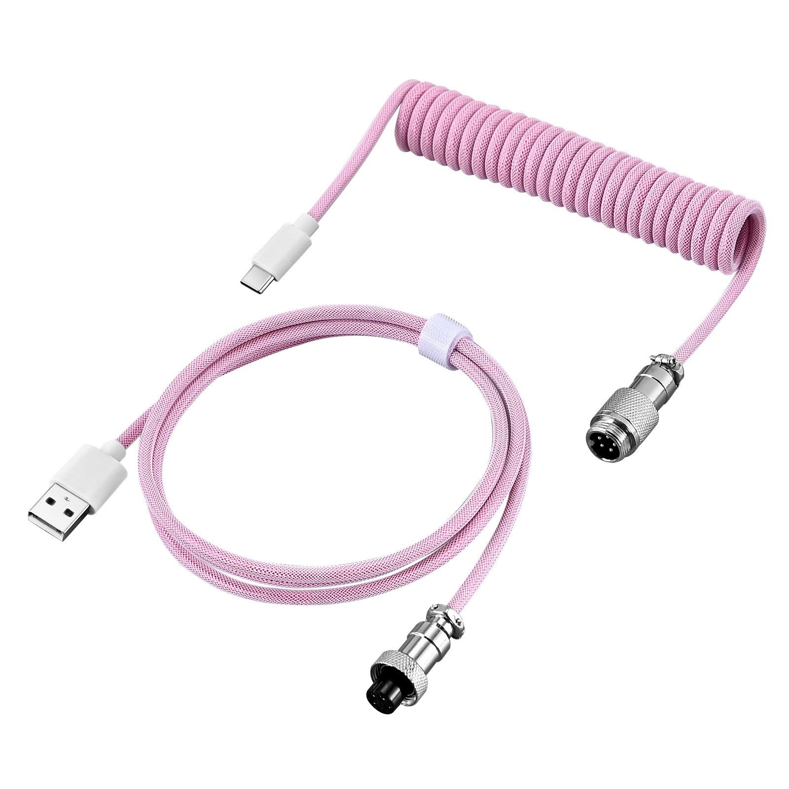 USB 3.1 Spiral with Flight Plug Data Cable for Game Keyboard – Harness Wire