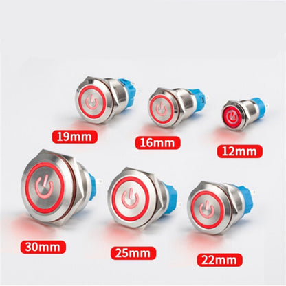 12MM 16MM 19MM 22MM 25MM  30MM LED Light 5A Waterproof Metal Push Button Switch And IP67