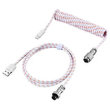 USB 3.1 Spiral with Flight Plug Data Cable for Game Keyboard