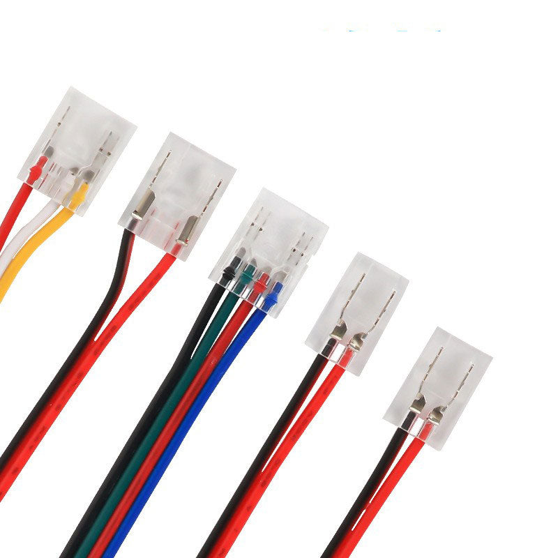 8mm 10mm 12mm COB Light Strip Wire Harness Head Accessories Joint Serial 2-Wire 3-Wire 4-Wire Extension Cable Connector
