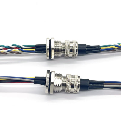 M12 Connectors Cable Rugged Compact Sealed Connectors Used for Signal Data and Power Connectivity in Industrial Control Applications.
