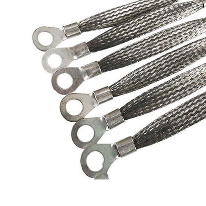 Copper Braided Bridge Grounding Wire Tin Plated Copper Flange Jumper Wire 6mm Conductive Tape Wear-resistant