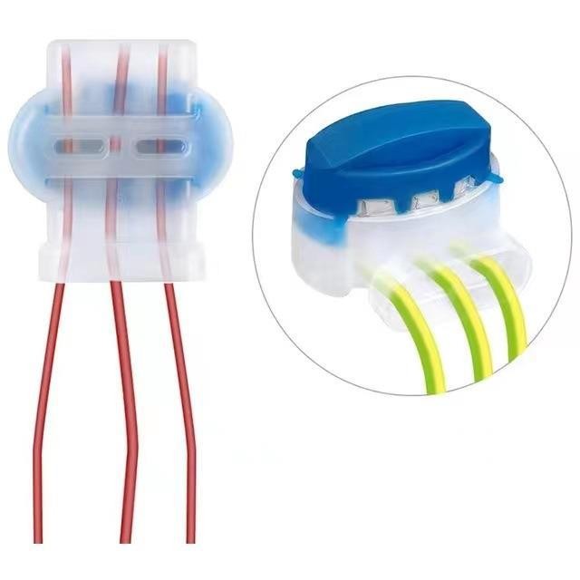 314 Connector Automatically Peels Off Waterproof Blue Connector with 3-hole Terminal Block Wire Harness for Mowing Machine