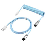 USB 3.1 Spiral with Flight Plug Data Cable for Game Keyboard