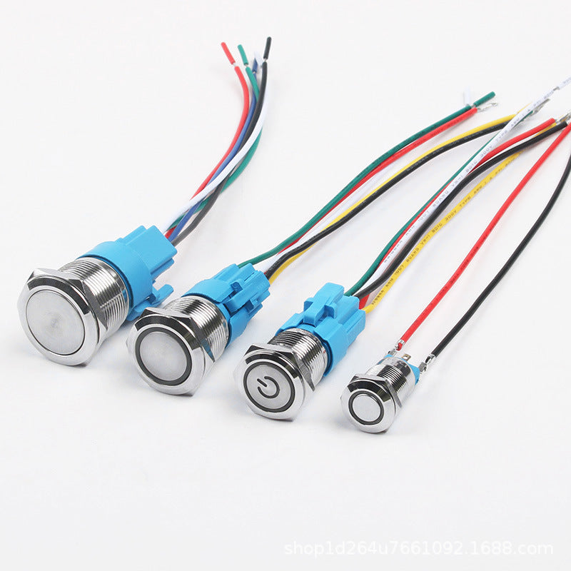 12MM 16MM 19MM 22MM 25MM  30MM LED Light 5A Waterproof Metal Push Button Switch And IP67