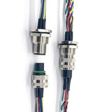 M12 Connectors Cable Rugged Compact Sealed Connectors Used for Signal Data and Power Connectivity in Industrial Control Applications.