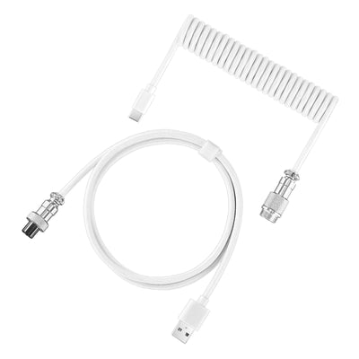 USB 3.1 Spiral with Flight Plug Data Cable for Game Keyboard