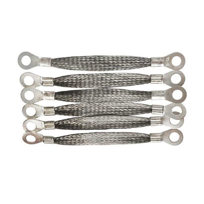 Copper Braided Bridge Grounding Wire Tin Plated Copper Flange Jumper Wire 6mm Conductive Tape Wear-resistant