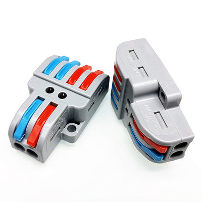 Pct Lt-422 Quick Terminal Block Connector 2-in 4-out Spl-2 Electrical Wire Connectors
