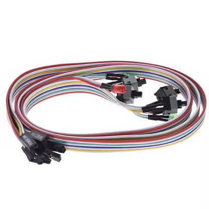 PC chassis computer motherboard HDD reset ATX switch to turn on and off the power cable with LED light